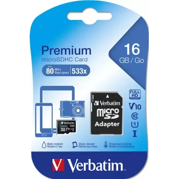 MicroSDHC Verbatim Premium 16GB Class 10 Must