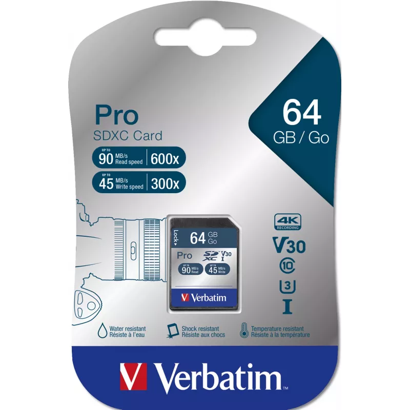 Verbatim Pro 64 GB SDXC UHS Class 10