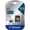 Verbatim Pro U3 512GB Micro SDXC kaart, 512 GB, MicroSDXC, Class 10, UHS-I, 100 MB/s, 90 MB/s