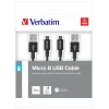 Verbatim 48874 USB-kaabel USB 3.2 Gen 1 (3.1 Gen 1) 1 m Micro-USB A USB A Must
