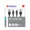 Verbatim 48875 USB-kaabel USB 3.2 Gen 1 (3.1 Gen 1) 1 m Micro-USB A USB A Must