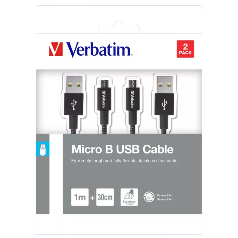 Verbatim 48875 USB-kaabel USB 3.2 Gen 1 (3.1 Gen 1) 1 m Micro-USB A USB A Must