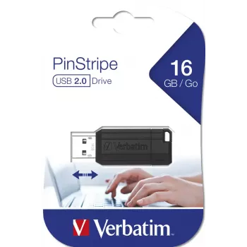 USB-mälupulk Verbatim 16 GB USB Type-A PinStripe must