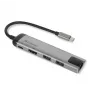 Verbatim 49141 sülearvuti dokk / pordireplikaator USB 3.2 Gen 1 (3.1 Gen 1) USB-C Must, Hõbedane