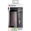 Verbatim 49142 sülearvuti dokk/pordireplikaator USB 3.2 Gen 1 (3.1 Gen 1) USB-C must, hõbedane