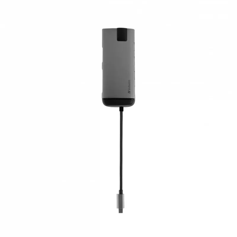 Verbatim 49142 sülearvuti dokk/pordireplikaator USB 3.2 Gen 1 (3.1 Gen 1) USB-C must, hõbedane