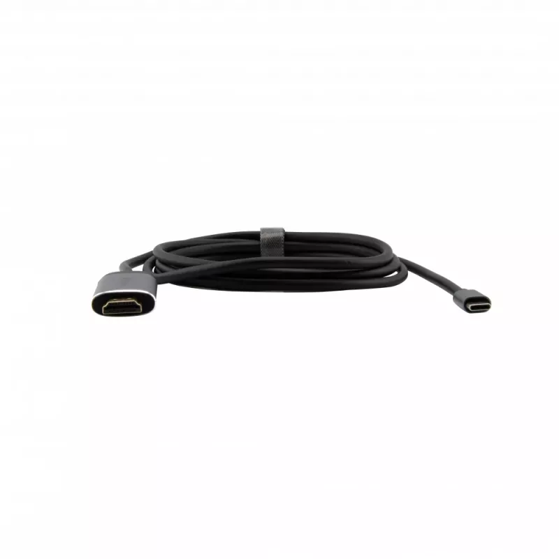 Verbatim 49144 videokaabli adapter 1.5 m USB USB-C HDMI Must, Hõbedane