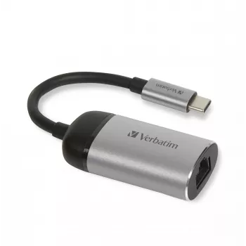 Verbatim 49146 sülearvuti dokkimisjaam/pordireplikaator USB 3.2 Gen 1 (3.1 Gen 1) USB-C must, hõbedane