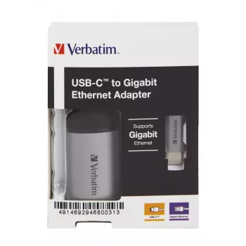 Verbatim 49146 sülearvuti dokkimisjaam/pordireplikaator USB 3.2 Gen 1 (3.1 Gen 1) USB-C must, hõbedane