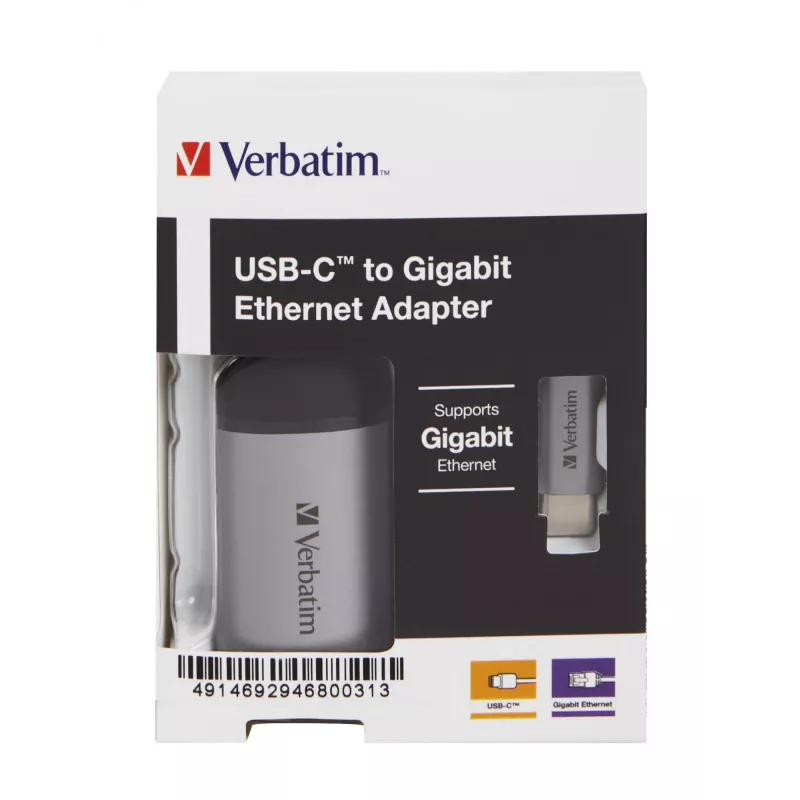 Verbatim 49146 sülearvuti dokkimisjaam/pordireplikaator USB 3.2 Gen 1 (3.1 Gen 1) USB-C must, hõbedane