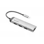 Verbatim USB-C multipordi jaotur, nelja pordiga USB 3.2 Gen 1, USB 3.2 Gen 1 (3.1 Gen 1) USB-C, USB 3.2 Gen 1 (3.1 Gen 1) Type-A, 5000 Mbit/s, hall, alumiinium, plast, 0,15 m