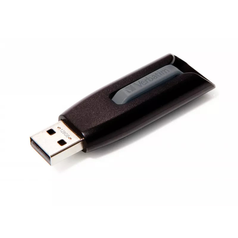 Verbatim V3 - USB 3.0 mälupulk 128 GB - Must, 128 GB, USB Type-A, 3.2 Gen 1 (3.1 Gen 1), 80 MB/s, liuguriga, must