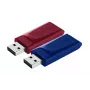 Verbatim Slider - USB-mälupulk - 2x32 GB - Sinine/Punane