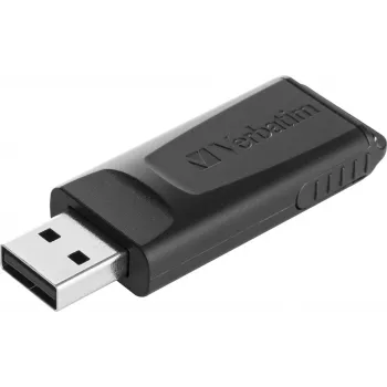 Verbatim Slider – USB-mälupulk 128 GB – must, 128 GB, 2.0, liugur, 8 g, must