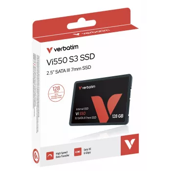 Verbatim Vi550 S3 SSD 128GB, 128 GB, 2,5-tolline, 520 MB/s, 6 Gbit/s