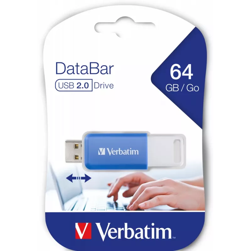 Verbatim V DataBar USB-mälupulk 64 GB USB Type-A 2.0 Sinine