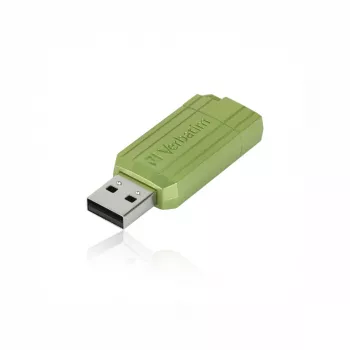 Verbatim PinStripe USB-mälupulk, 128 GB, USB tüüp-A, 2.0, roheline