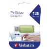 Verbatim PinStripe USB-mälupulk, 128 GB, USB tüüp-A, 2.0, roheline