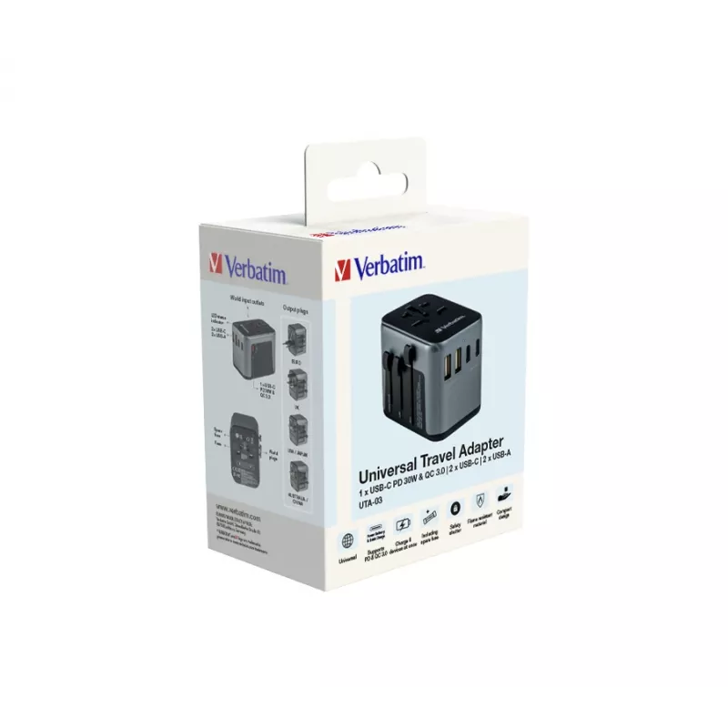 Verbatim 49545 toitepistiku adapter universaalne