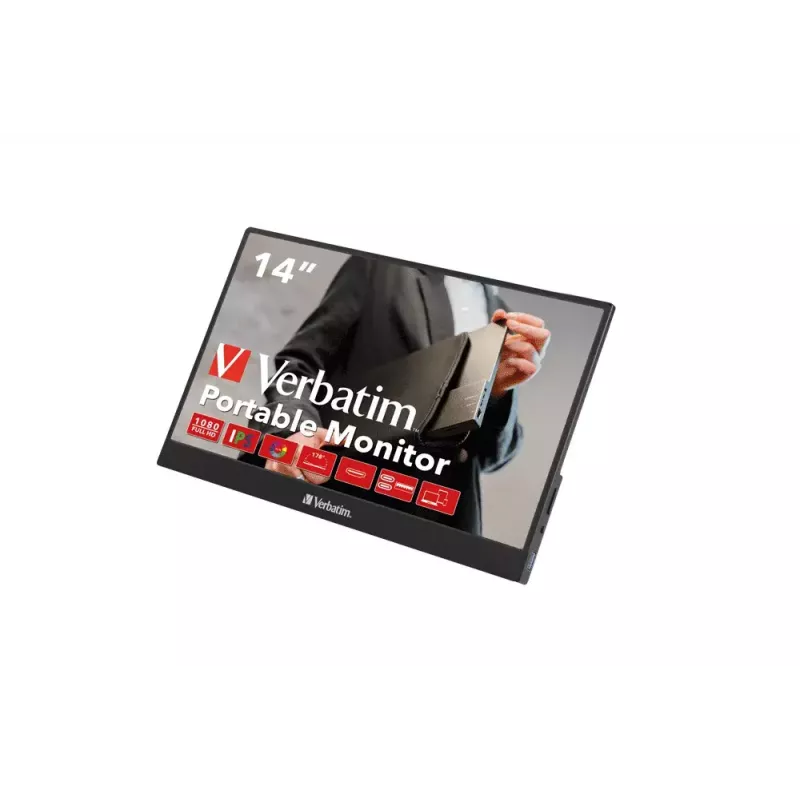 Verbatim 49590 arvutimonitor 35,6 cm (14″) 1920 x 1080 pikslit Full HD LCD Must
