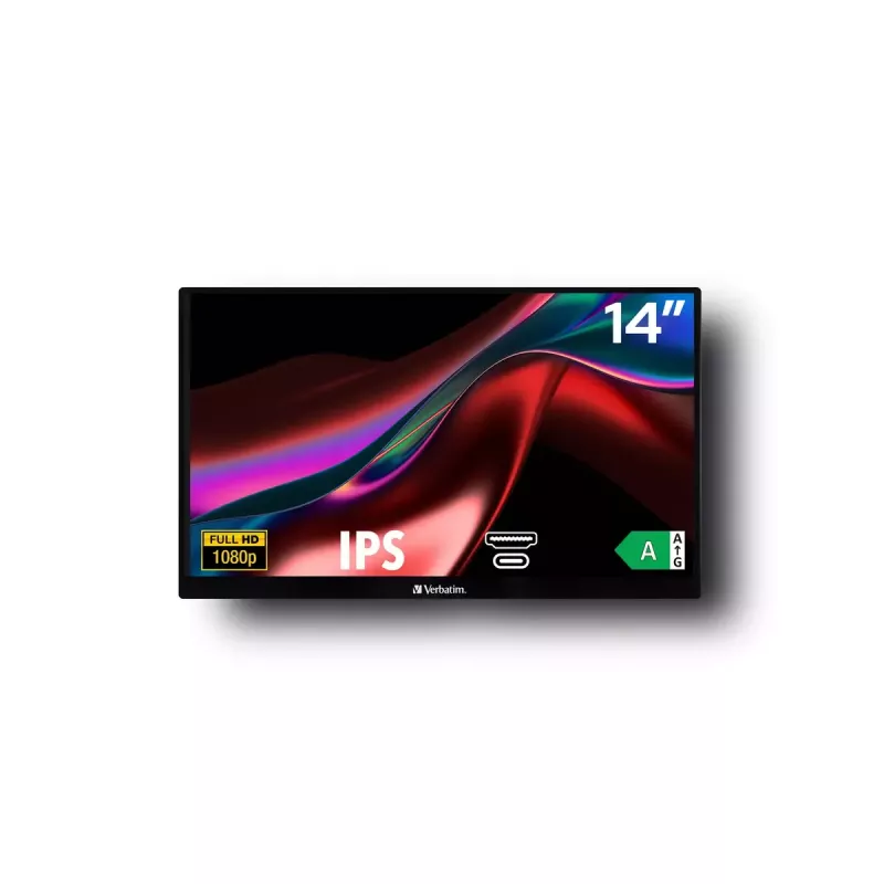 Verbatim 49590 arvutimonitor 35,6 cm (14″) 1920 x 1080 pikslit Full HD LCD Must