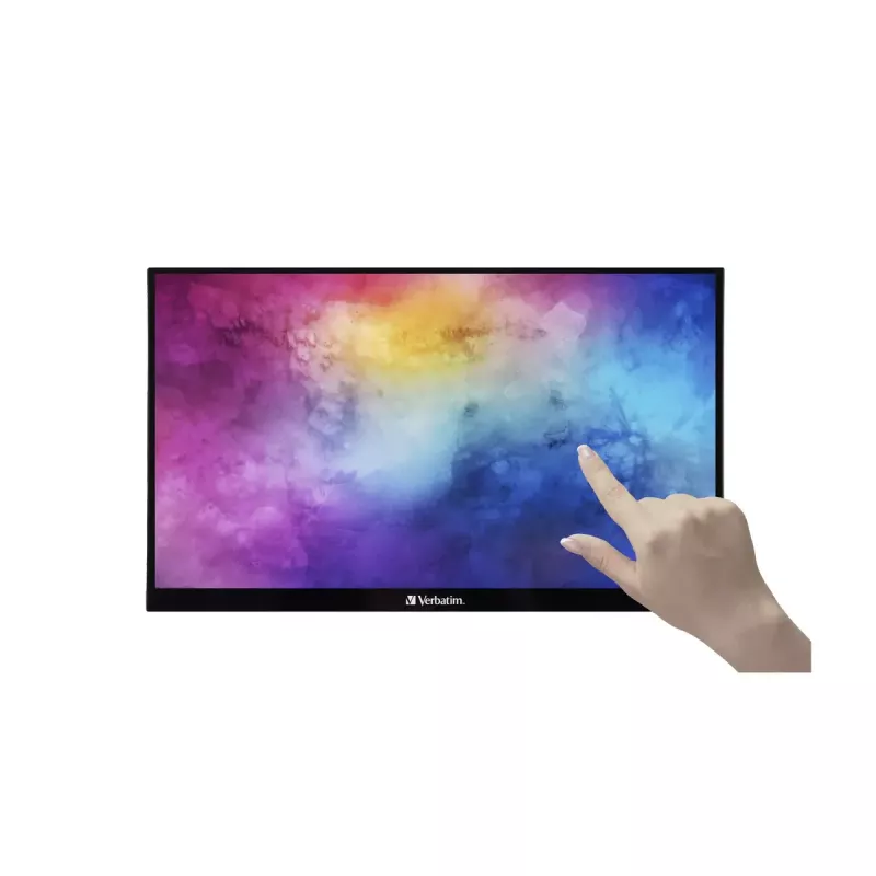 Verbatim 49591 arvutimonitor 35.6 cm (14 tolli) 1920 x 1080 pikslit Full HD LCD puuteekraan Must