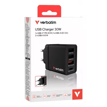 Verbatim 49700 mobiilseadme laadija Universal Must vahelduvvool Kiirlaadimine Siseruumides