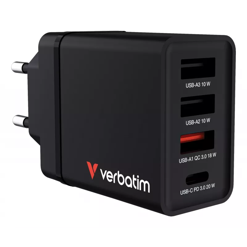 Verbatim 49700 mobiilseadme laadija Universal Must vahelduvvool Kiirlaadimine Siseruumides