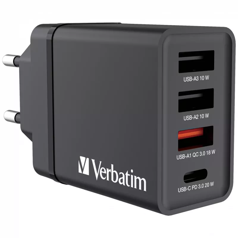 Verbatim 49700 mobiilseadme laadija Universal Must vahelduvvool Kiirlaadimine Siseruumides