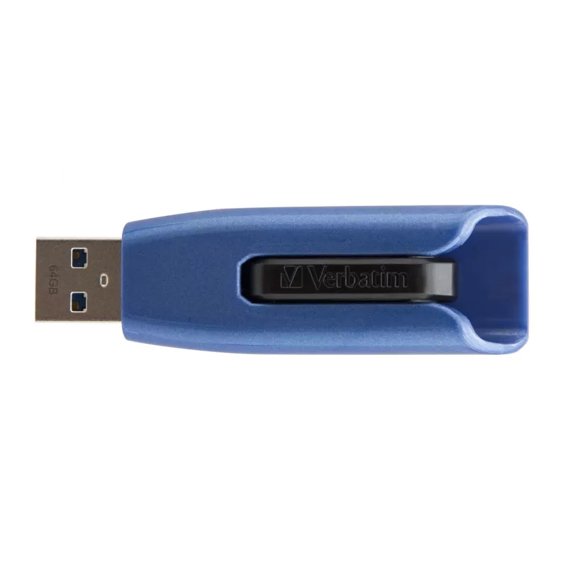Verbatim V3 MAX - USB 3.0 mälupulk 64 GB - Sinine, 64 GB, USB Type-A, 3.2 Gen 1 (3.1 Gen 1), Slide, 10 g, Sinine