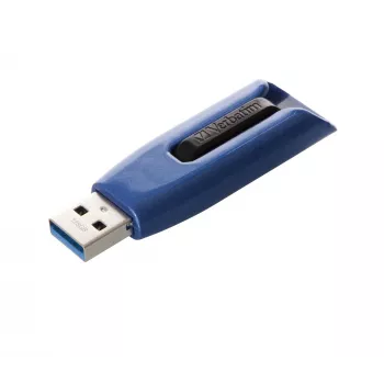 Verbatim V3 MAX - USB 3.0 mälupulk 128 GB - sinine, 128 GB, USB Type-A, 3.2 Gen 1 (3.1 Gen 1), 175 MB/s, liugur, must, sinine