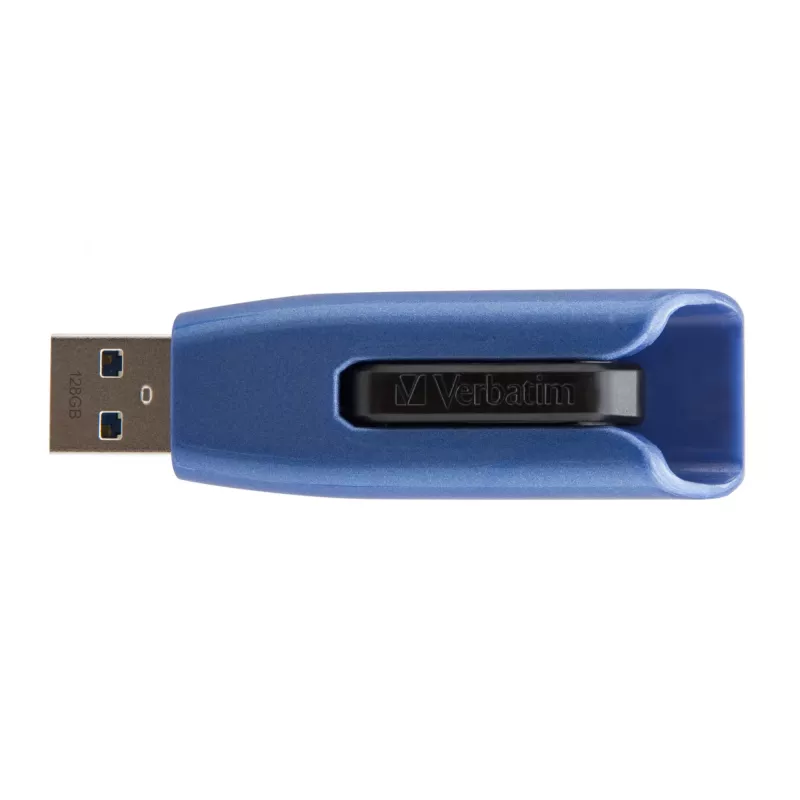 Verbatim V3 MAX - USB 3.0 mälupulk 128 GB - sinine, 128 GB, USB Type-A, 3.2 Gen 1 (3.1 Gen 1), 175 MB/s, liugur, must, sinine