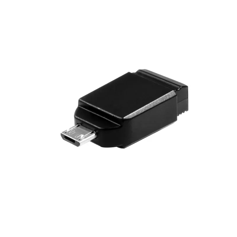 Verbatim Nano – USB 2.0 mälupulk Micro USB-adapteriga 32 GB – must