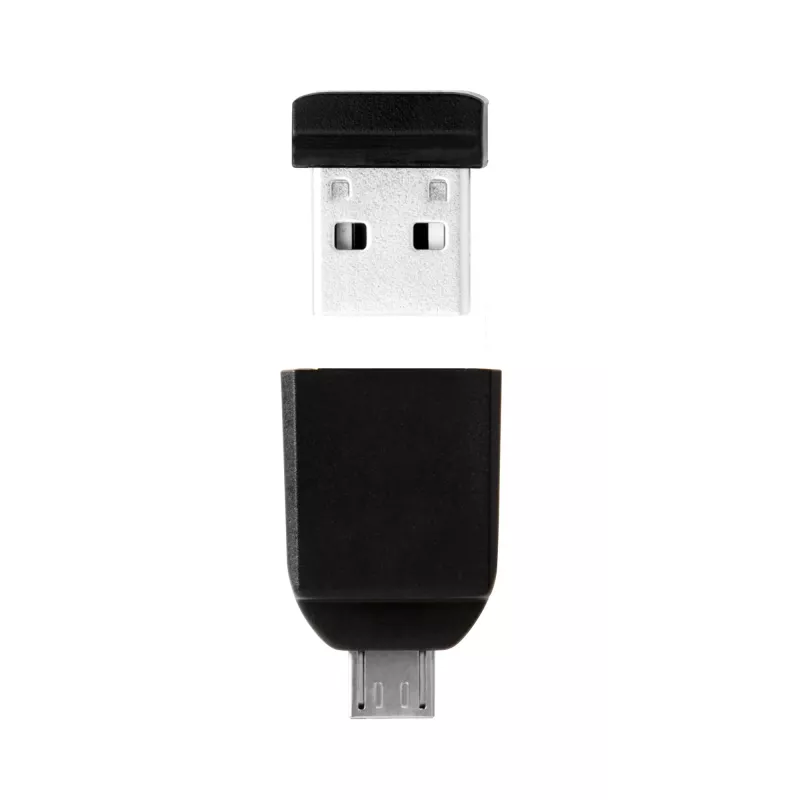 Verbatim Nano – USB 2.0 mälupulk Micro USB-adapteriga 32 GB – must