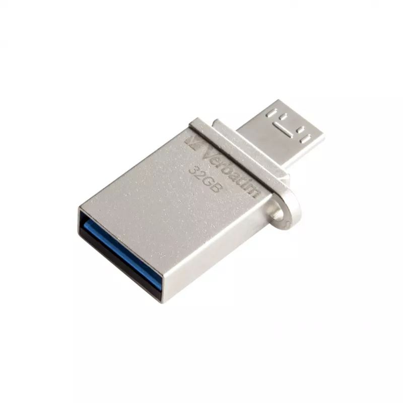 Verbatim Store 'n' Go OTG Micro USB-mälupulk 32 GB USB tüüp-A / Micro-USB 3.2 Gen 1 (3.1 Gen 1) Hõbedane