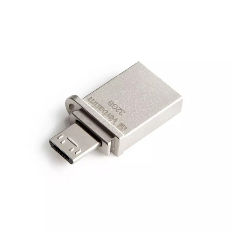Verbatim Store 'n' Go OTG Micro USB-mälupulk 32 GB USB tüüp-A / Micro-USB 3.2 Gen 1 (3.1 Gen 1) Hõbedane