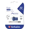 Verbatim Dual - USB 3.0 mälupulk 32 GB - USB-C / USB-A - sinine