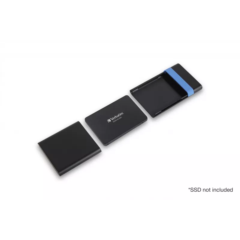 Verbatim Store'N'Go korpuse komplekt HDD/SSD korpus Must, Sinine 2,5 tolli
