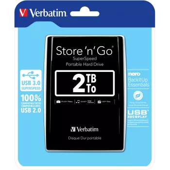 Verbatim Store 'n' Go USB 3.0 kaasaskantav kõvaketas 2TB must