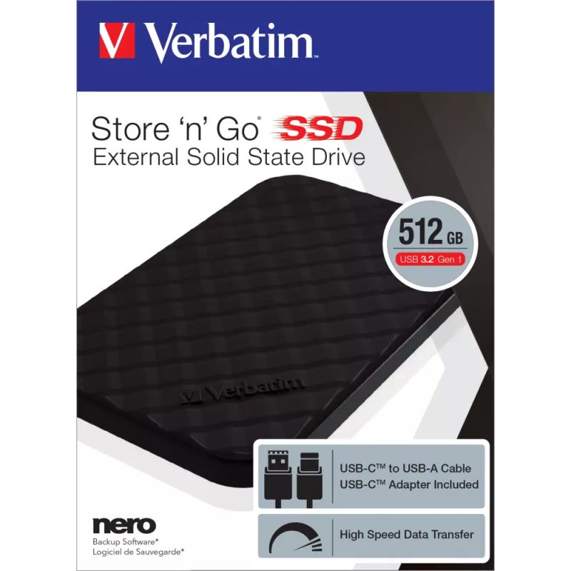 Verbatim Store 'n' Go kaasaskantav SSD USB 3.2 GEN 1 512GB