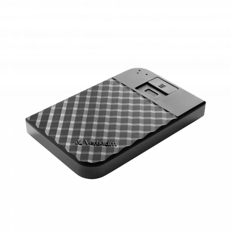 Verbatim Fingerprint Secure Portable Hard Drive 2TB, 2 TB, 3.2 Gen 1 (3.1 Gen 1), Must