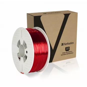 Verbatim 55062 3D-printimismaterjal polüetüleentereftalaatglükool (PETG) punane, läbipaistev 1 kg