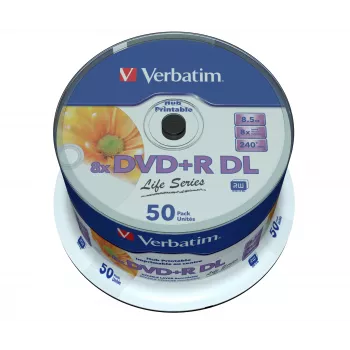 Verbatim 97693 tühi DVD 8,5 GB DVD+R DL 50 tk
