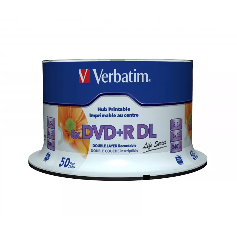 Verbatim 97693 tühi DVD 8,5 GB DVD+R DL 50 tk