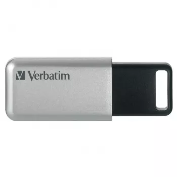 Verbatim Secure Pro - USB 3.0 mälupulk 64 GB - Hõbedane, 64 GB, USB Type-A, 3.2 Gen 1 (3.1 Gen 1), 35 MB/s, Kork, Must, Hall