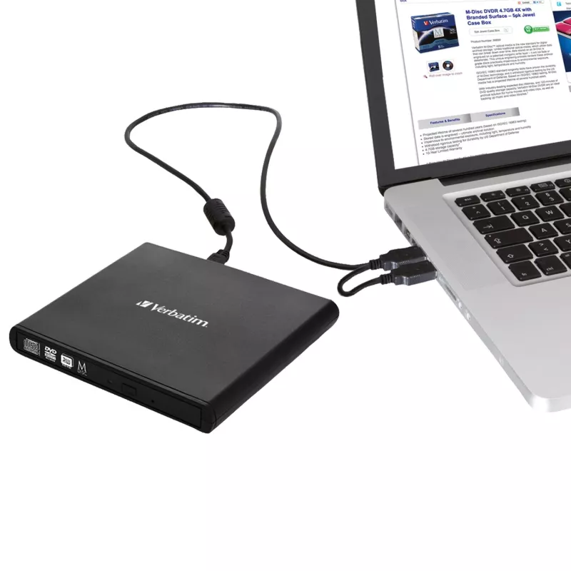 Verbatim Slimline CD/DVD optiline seade DVD-RW must