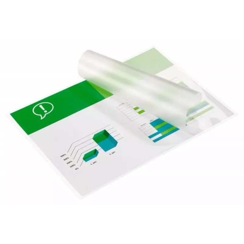 GBC lamineerimistasku A4 125 mikronit, läikiv, läbipaistev, A4, 216 mm, 303 mm, 22 g