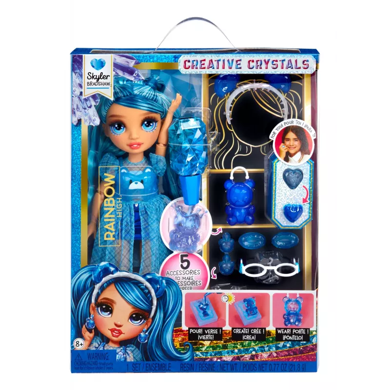 Rainbow High Creative Crystals Fashion Doll- Skyler, moenukk, Naine, 8 a, 280 mm, Mitmevärviline
