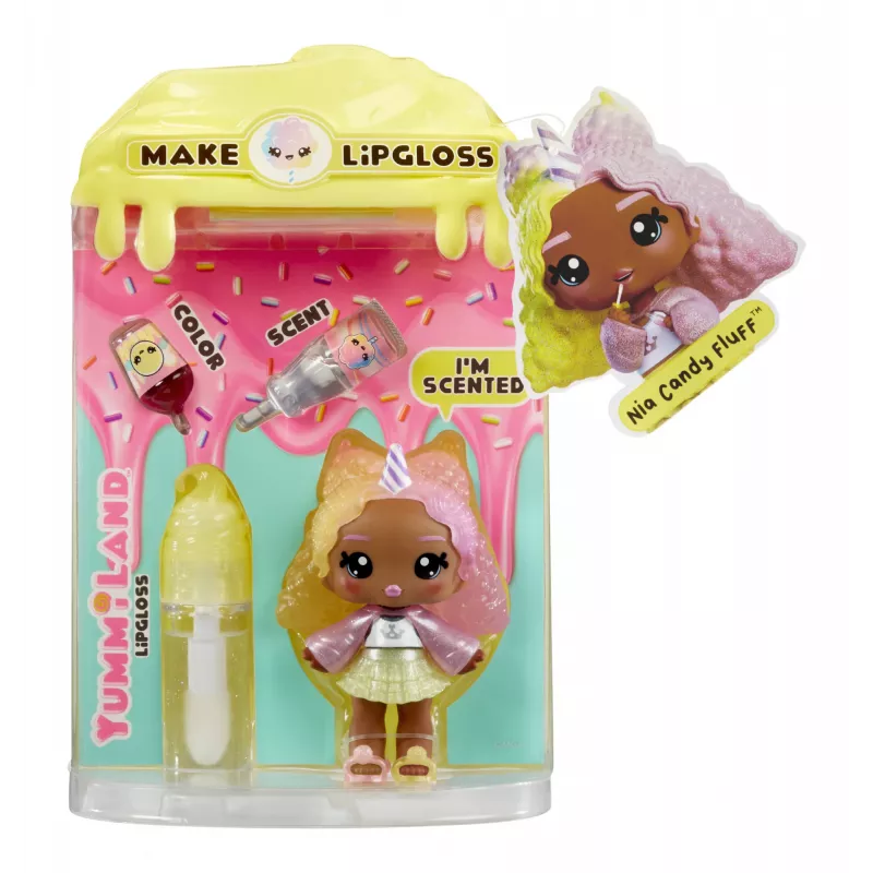 MGA Entertainment Yummiland huuleläike nukk, seeria 2 – suhkruvatt (Nia Candy Fluff)