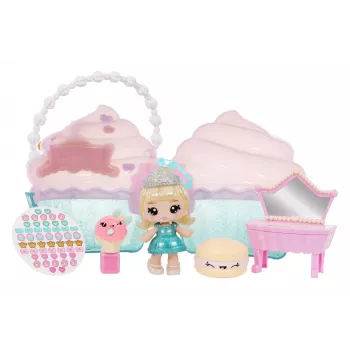 MGA Entertainment Yummiland Beauty Bag Playset + Lip Gloss nukk - Cupcake Beauty Bag